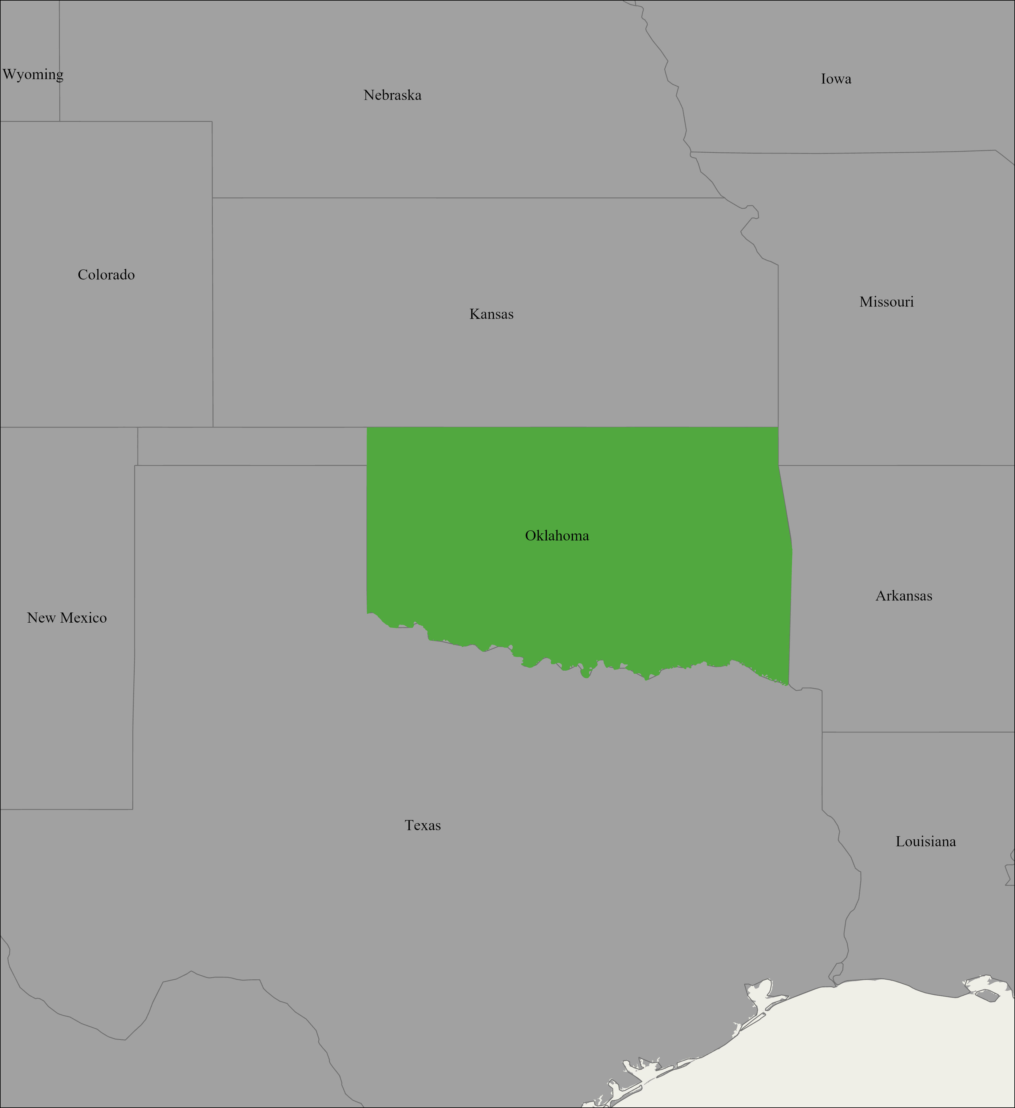 Indian Territory Mission Map 1855